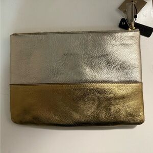 Jcrew Colorblock Metallic clutch